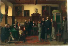 Benjamin Vautier I, Gemeinderatsversammlung / Vor der Sitzung, 1876, Oil on canvas