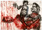 Martin Disler, Ohne Titel (Mann und Frau), 1992, Monotype