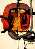 Franz Fedier, Ohne Titel, 1961, Synthetic resin varnish and acrylic paint