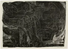Bernhard Luginbühl, Punch. - Plan für Zyklop, 1966 and 1971, 1 lithograph and 1 woodcut