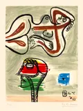 Le Corbusier, Unité No. 9, 1963-1965, Colour aquatint