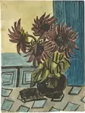 Johannes Itten, Sonnenblumen, 1936, Watercolor