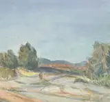 Nell Walden, Landschaft, 1960, Watercolour over preparatory drawing in ink