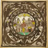Scottie Wilson, Mandala, c. 1950, Sepia and gouache