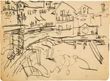 Häusergruppe - wohl Davos by Ernst Ludwig Kirchner, Hammer price, sold Jun 2019
