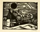 Sonnenuntergang auf der Förde by Karl Schmidt-Rottluff, 1915, *, sold Jun 2019
