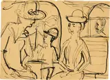 Im Coupée by Ernst Ludwig Kirchner, Hammer price, sold Jun 2018