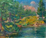 Bitaberghsee bei Maloja by Giovanni Giacometti, 1928, Hammer price, sold Jun 2018