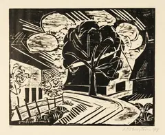 Am Dorfeingang by Max Pechstein, Hammer price, sold Jun 2017