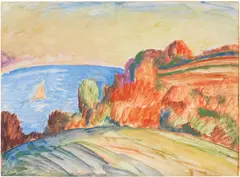 Erich Heckel, Flensburger Förde, rote Steilküste, *