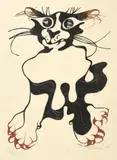 Sich wundernde Katze. - Stehende Katze. - Spielkatze. - Grosser Kater - Le gros Matou. - Chat chantant by Otto Tschumi, Hammer price, sold Jun 2017