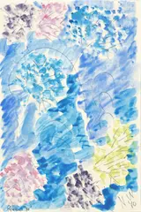 Nell Walden, Garten in San Remo. - Stille. - Komposition mit Farbflächen und geschwungenen Linien, Hammer price