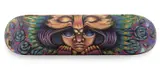 Goya Torres, ArtDecko Skateboard, 2019, aerosol, acrylics, oils and posca pen on refurbished skateboard
