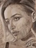 Rone, Rise In The West, 2019, mixed media on canvas