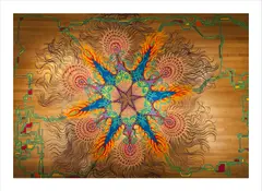 Joe Mangrum, Asynchronus Syntropy, 2012, digital photograph documenting sand painting ed. 21/50