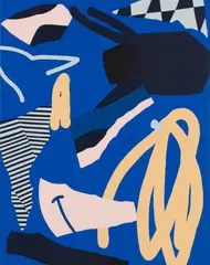 Elliott Routledge, Portrait of Blue, 2019, acrylic on fine Italian cotton