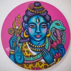 Deb, Shiva, 2019, acrylic on canvas