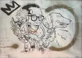 Jeswri, Rescue Me, 2019, ink and aerosol on card