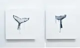 Nicole Tattersall, Pair of works, watercolour and spray paint on canvas (2)
