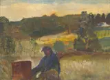 Hal Hattam, Portrait of Fred Williams, 1959, oil on board