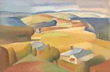 Dorrit Black, Landscape (Possibly Near Mirmande), c.1934-1940, oil on board