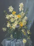 Ernest Buckmaster, Daffodils, oil on canvas