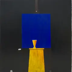 Dale Hickey, Yellow Stool, oil on canvas