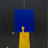Dale Hickey, Yellow Stool, oil on canvas