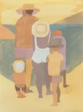 Dorothy Braund, Bathers (Yellow)