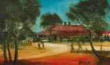 Pro Hart, Figures in Landscape
