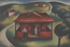 Pioneers by Nancy Borlase, c.1939, oil on board, sold Jun 2020