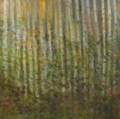 Richard Dunlop, Birch Forest (After Klimt), 1999-2003, oil on canvas