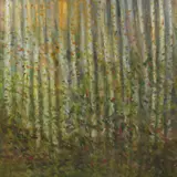 Richard Dunlop, Birch Forest (After Klimt), 1999-2003, oil on canvas