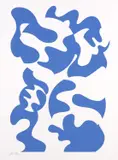 Melinda Harper, Untitled (Abstract in Blue), screenprint