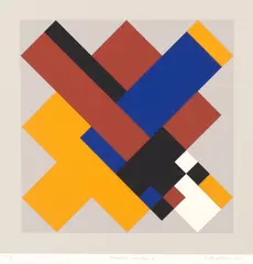 Andrew Christofides, Geometric Variations VI, 1991, screenprint P/P 4/4