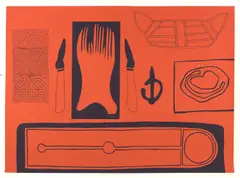Allan Mann, The Lade Table, 1993, screenprint P/P 3/3