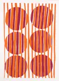 Melinda Harper, Untitled (Abstract in Orange and Pink), screenprint