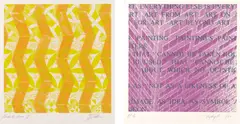 Joe Felber, Diptych for Architecture II, 1992, screenprint P/P 2/4