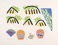 Colin Lanceley, Coastal Landscape, 1987, screenprint P/P 4/5