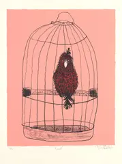 Basil Hadley, Bird, 1991, screenprint 4/50