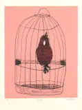 Basil Hadley, Bird, 1991, screenprint 4/50