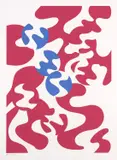 Melinda Harper, Untitled (Abstract in Pink and Blue), screenprint