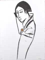 Chrysanthemum by Robert Dickerson, lithograph 41/50, sold Apr 2020