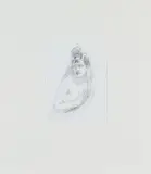 Black Mantilla by Norman Lindsay, pencil on paper, sold Feb 2020
