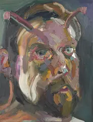 Ben Quilty, Self Portrait (Paris Riot), 2014, oil on canvas