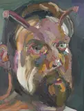 Ben Quilty, Self Portrait (Paris Riot), 2014, oil on canvas