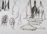 Ken Whisson, A Range of Untypical Types, 2011, indian ink on paper