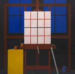 Studio Stuff by Dale Hickey, 2008, oil on canvas, sold May 2020