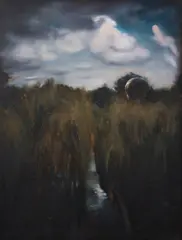 Untitled #640 by Louise Hearman, 1998, oil on masonite, sold May 2020