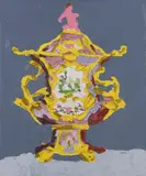 Troy Emery, Lidded Vase, 2018, oil on linen